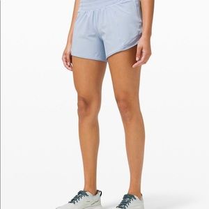 Lululemon Hotty Hot blue Linen shorts
